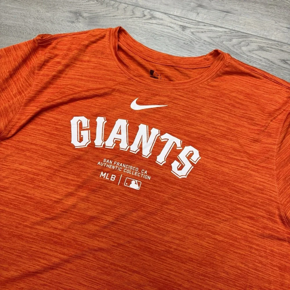 Nike San Francisco Giants MLB Baseball Orange S/S T Shirt Men's Sz XL Dri‎ Fit